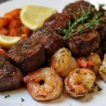 Garlic Butter Steak Bites & Shrimp