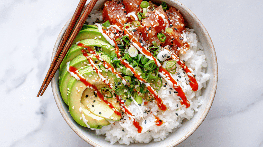 Irresistibly Easy: 3 Ingredient Spicy Tuna Bowls Recipe 6 Spicy tuna bowl recipe layout