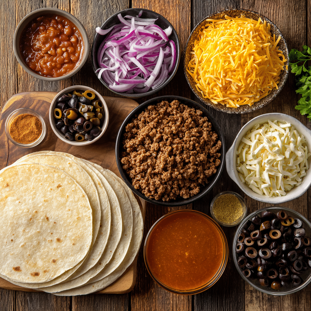Taco Bell Enchirito Recipe: Irresistible, Easy Copycat You’ll Absolutely Love 10 Taco Bell Enchirito recipe ingredients on table