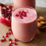 Testosterone Booster Recipe pomegranate smoothie with almonds and fresh pomegranate