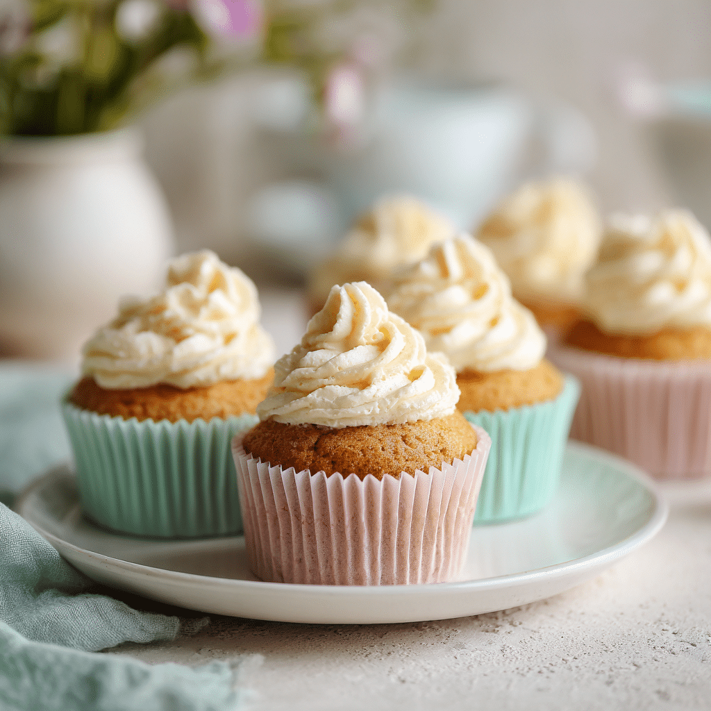 Vegan cupcake recipe vanilla with fluffy frosting