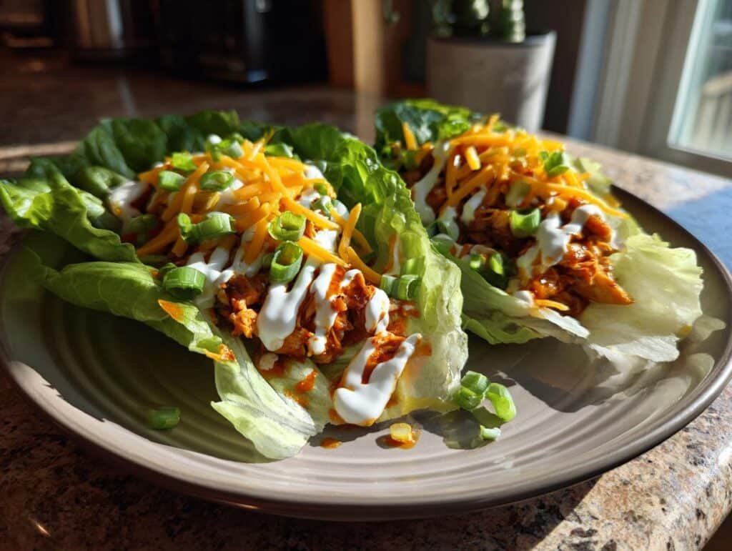 Buffalo Chicken Lettuce Wraps - Featured