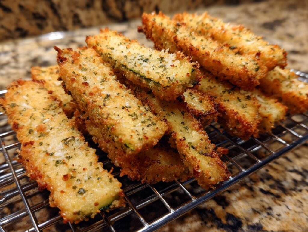 Crispy Garlic Parmesan Zucchini Fries - Featured