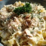 Crockpot Garlic Parmesan Chicken Pasta - Featured