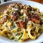 Crockpot Garlic Parmesan Chicken Pasta - Tasty