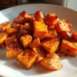 Garlic Roasted Sweet Potatoes - Featured