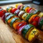 Grilled Vegetable Skewers with Lemon Vinaigrette - Tasty