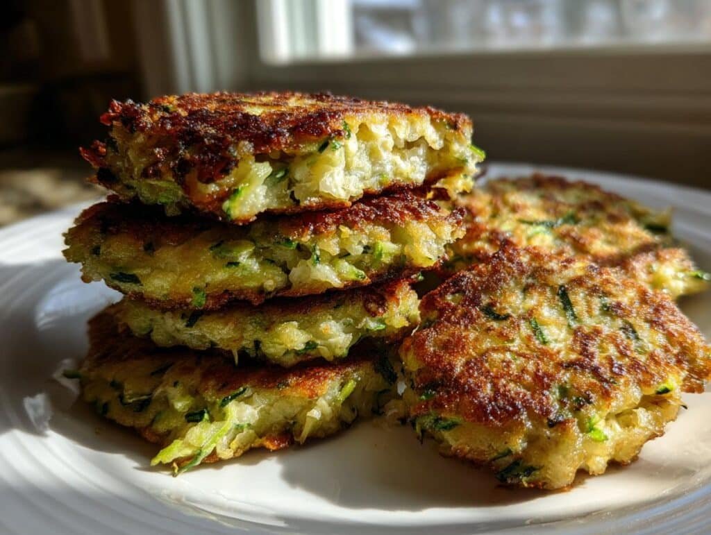 Healthy Zucchini Fritters - Featured
