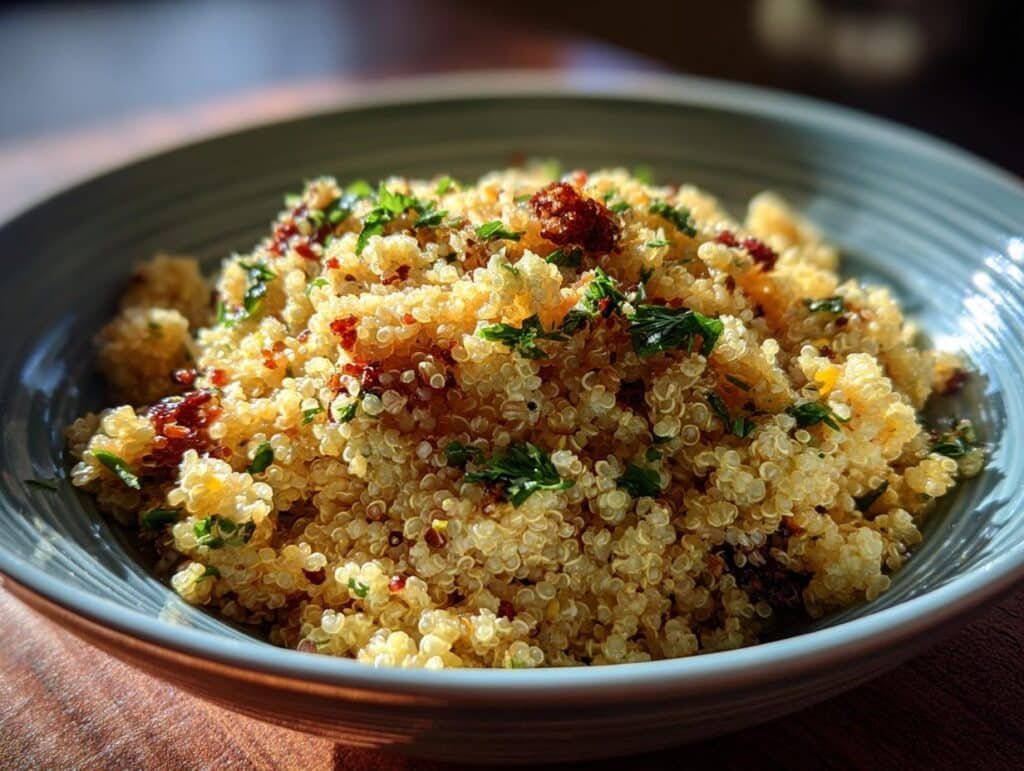 High-Protein Quinoa Salad with Lemon Dressing - Featured