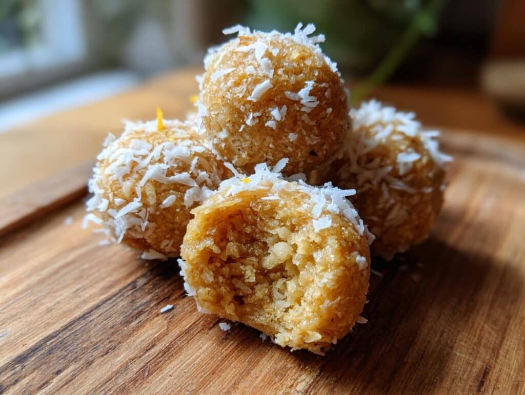 Lemon Coconut Protein Power Balls - Featured