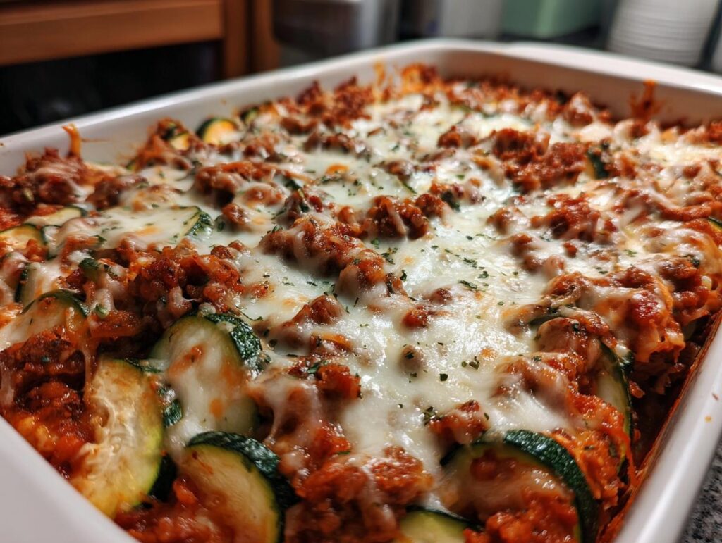Zucchini Pizza Casserole - Featured