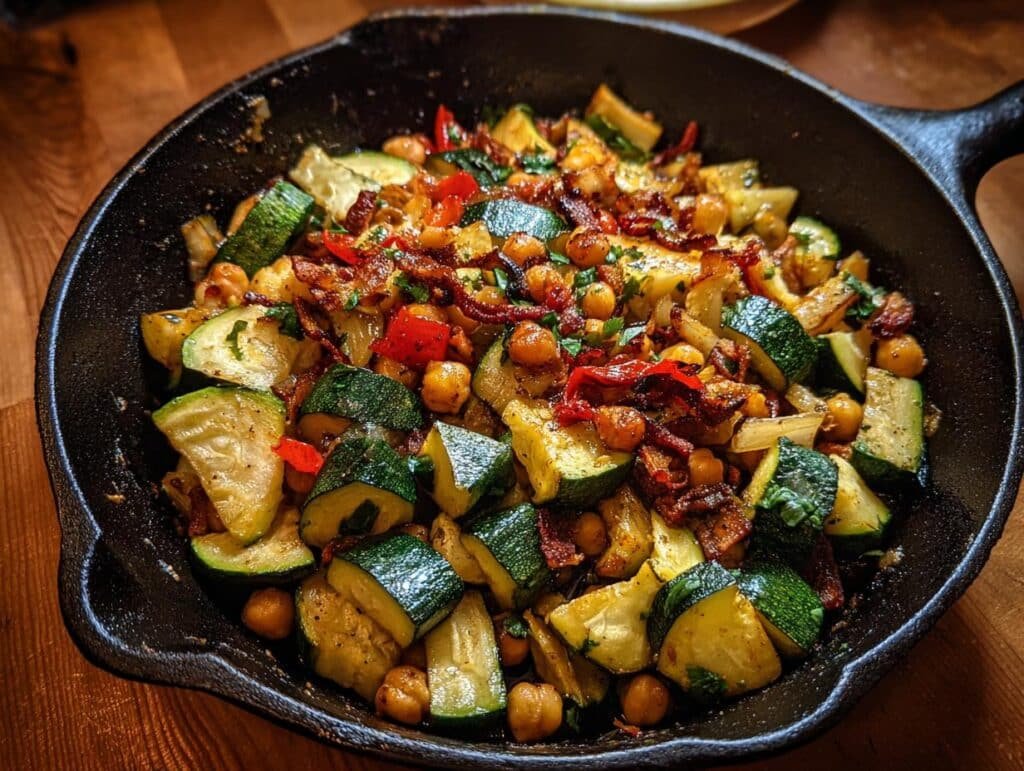 Zucchini and Chickpea Skillet - Featured