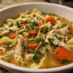chicken noodle soup homemade - Featured