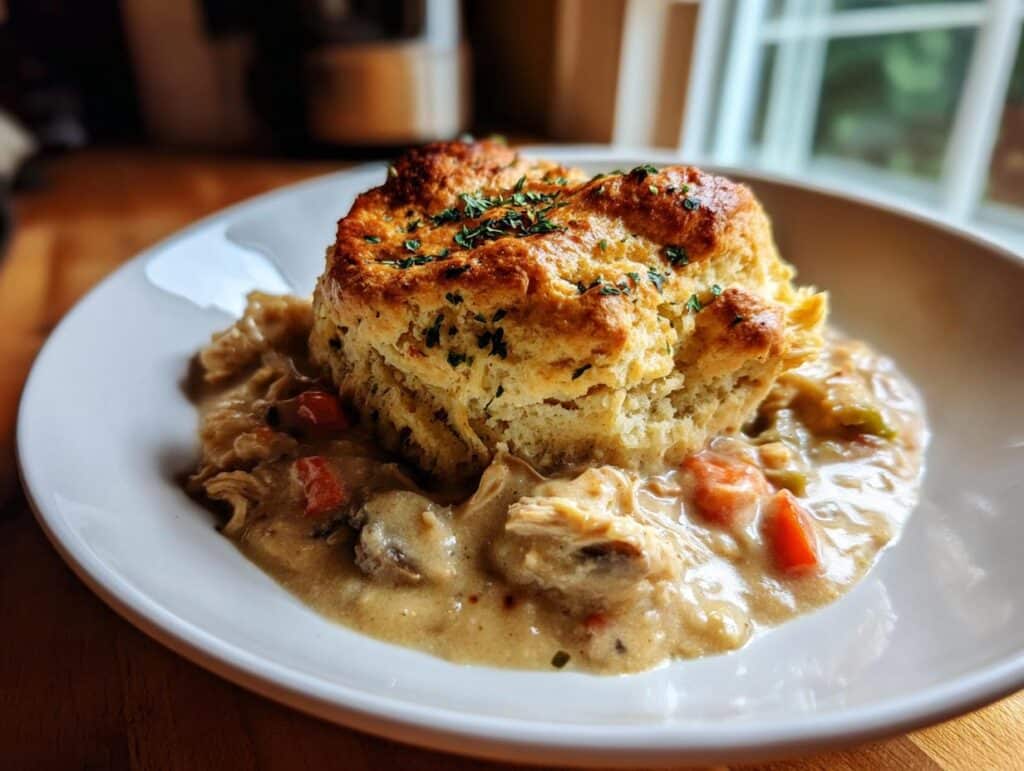 crockpot chicken pot pie - Featured