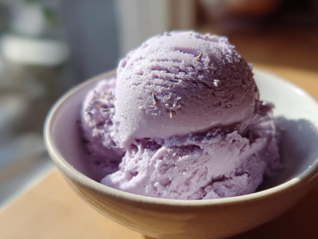 lavender ice cream - Featured