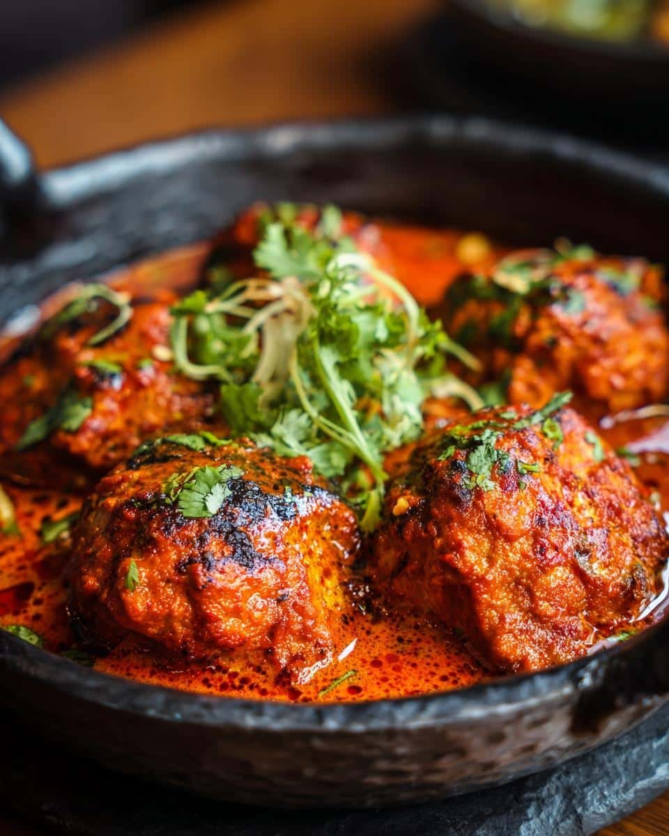 Authentic Chicken Curry Indian: Shockingly Easy Recipe 8 Close-up of Authentic Chicken Curry Indian in a black bowl, garnished with fresh cilantro.