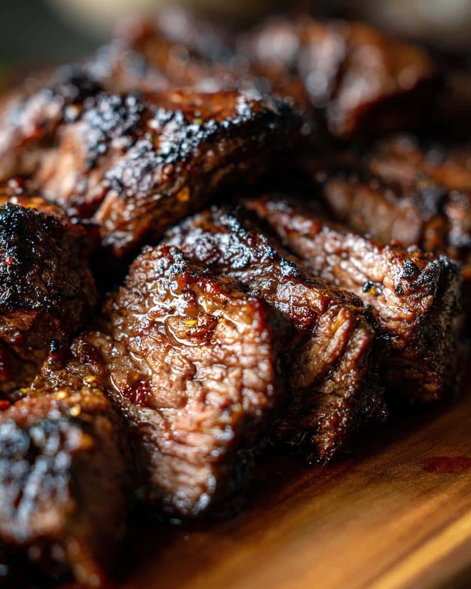 Fail-Proof Crockpot Steak Bites in Under 1 Hour 9 A close-up of tender and juicy Crockpot Steak Bites, showcasing their rich color and texture.