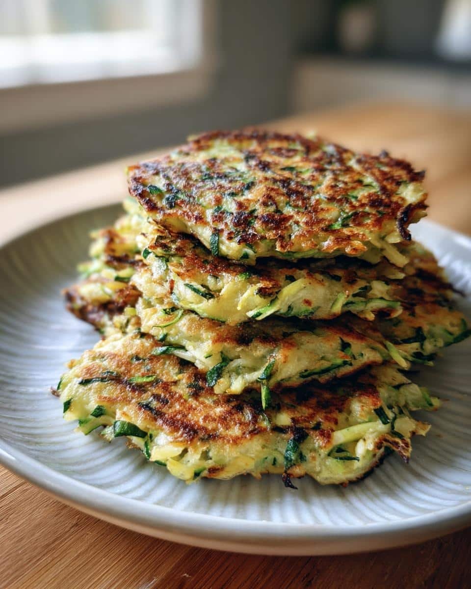 Easy Low Carb Zucchini Tortillas Recipe: 3 Foolproof Tips 8 A stack of golden brown Easy Low Carb Zucchini Tortillas on a plate, ready to be served.