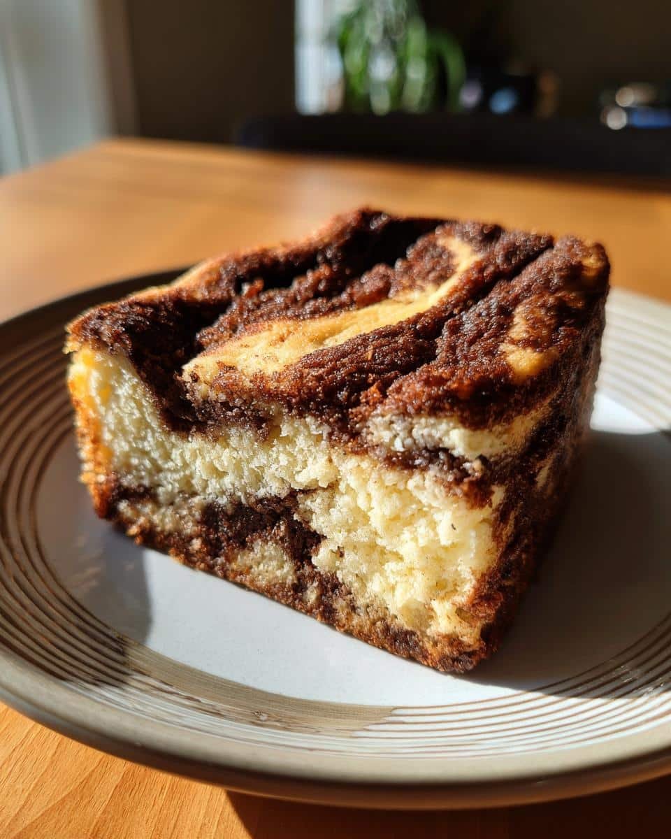 Easy Sourdough Discard Cinnamon Quick Bread in 1 Hour 7 A slice of Sourdough Discard Cinnamon Quick Bread on a plate, showing the cinnamon swirl.