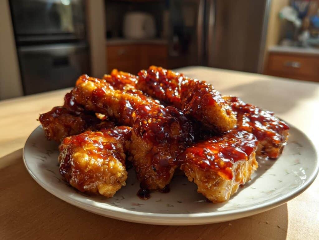 A plate of BBQ chicken, relevant to High-Protein Weight Loss Soup for Healthy Eating.
