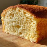 Detailed view of the airy texture of the Best Sponge Cake, showing its golden crust and soft interior.