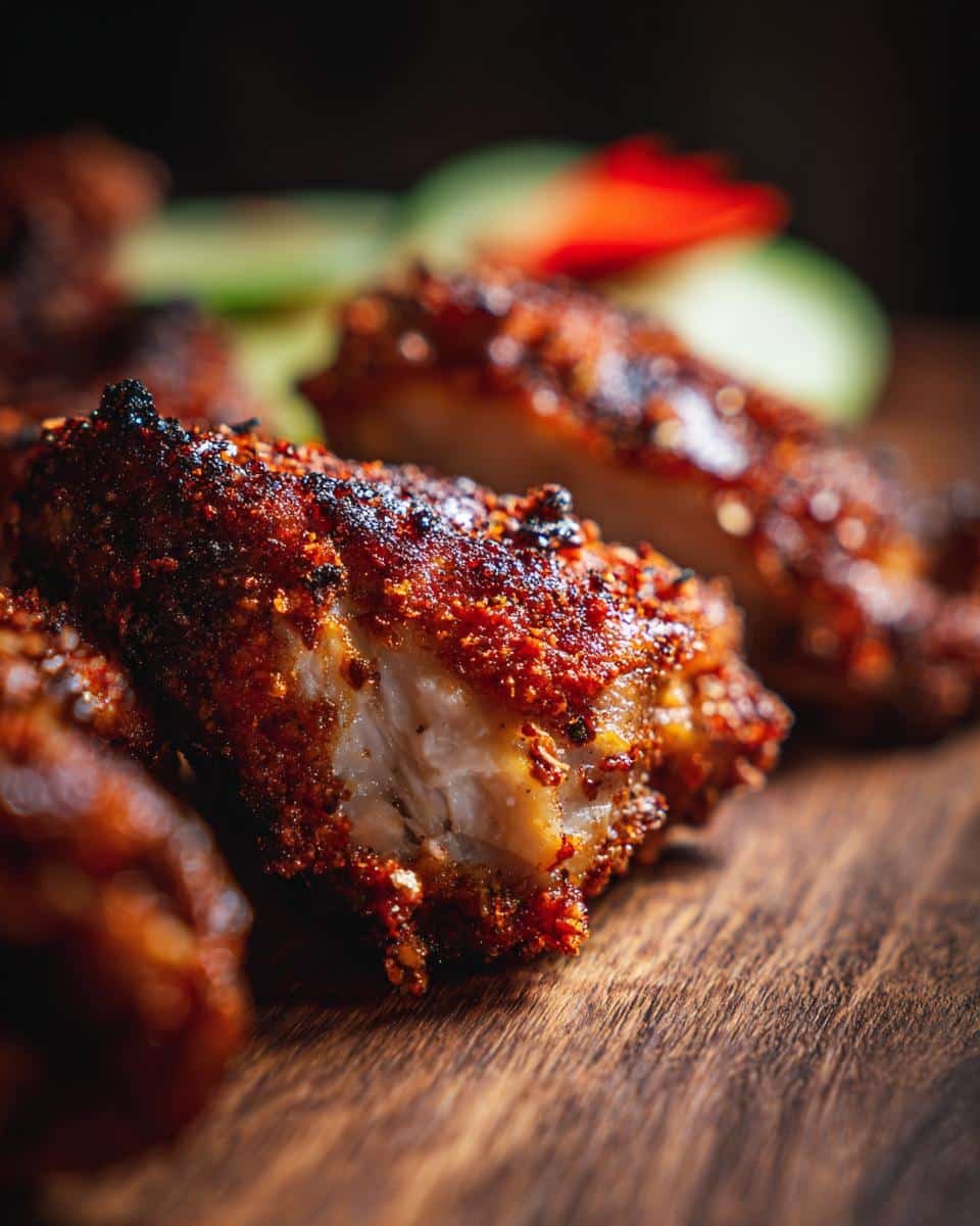 Dill Pickle Parmesan Chicken: 25-Minute Flavor Bomb 7 Close-up of Dill Pickle Parmesan Chicken pieces on a wooden board, showcasing the crispy coating and juicy interior.