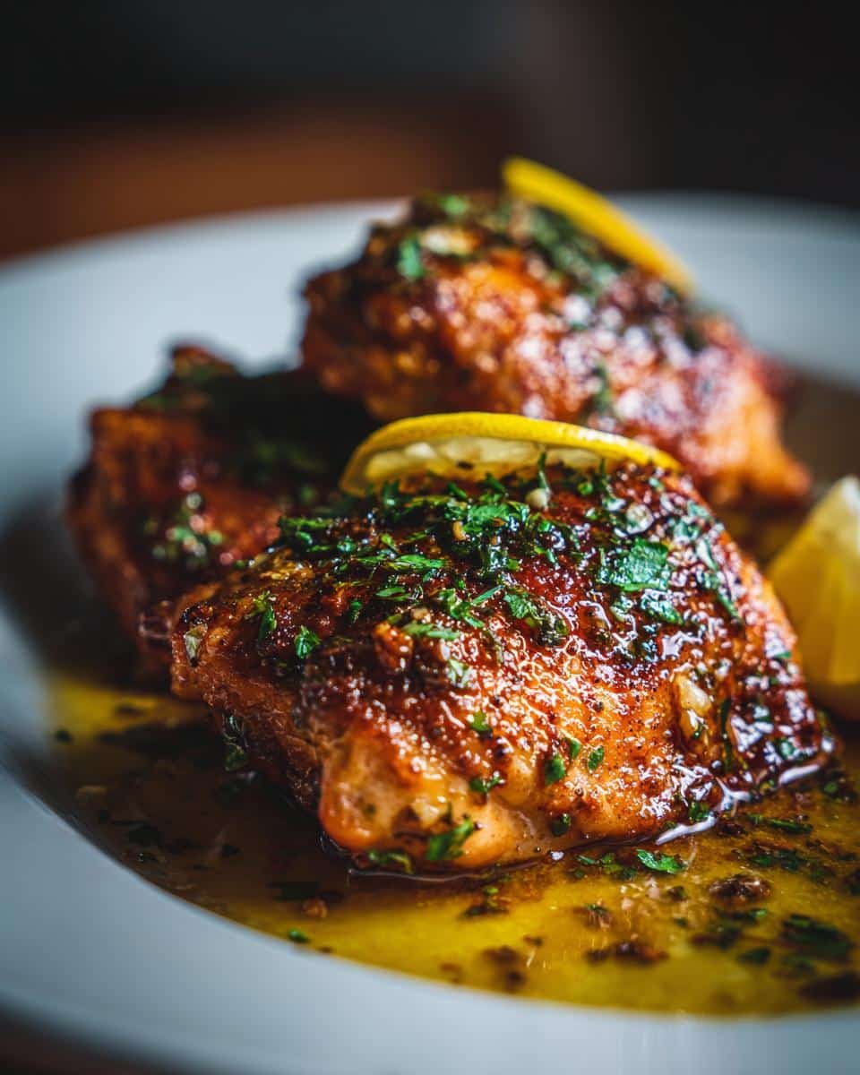 Garlic Butter Chicken Recipe: Delicious in Just 30 Minutes 9 Delicious garlic butter chicken pieces garnished with lemon and herbs. Creamy Vegan Roasted Garlic Potato Soup Recipe.