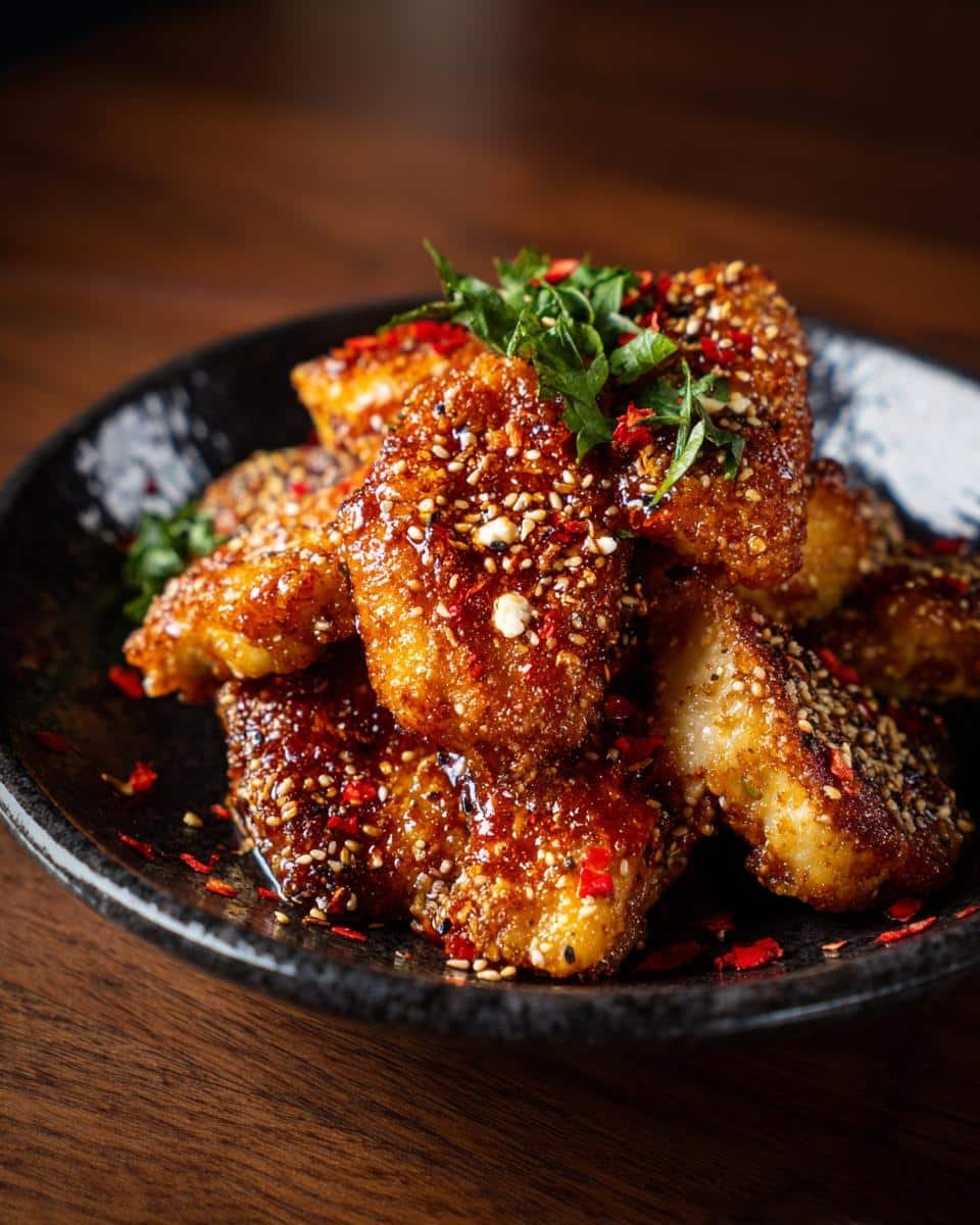 Unbelievable Flaky Berry Turnovers Recipe for Desserts EVER 8 A stack of sesame-crusted dessert bites, garnished with parsley and red pepper flakes. Not Flaky Berry Turnovers Recipe for Desserts.