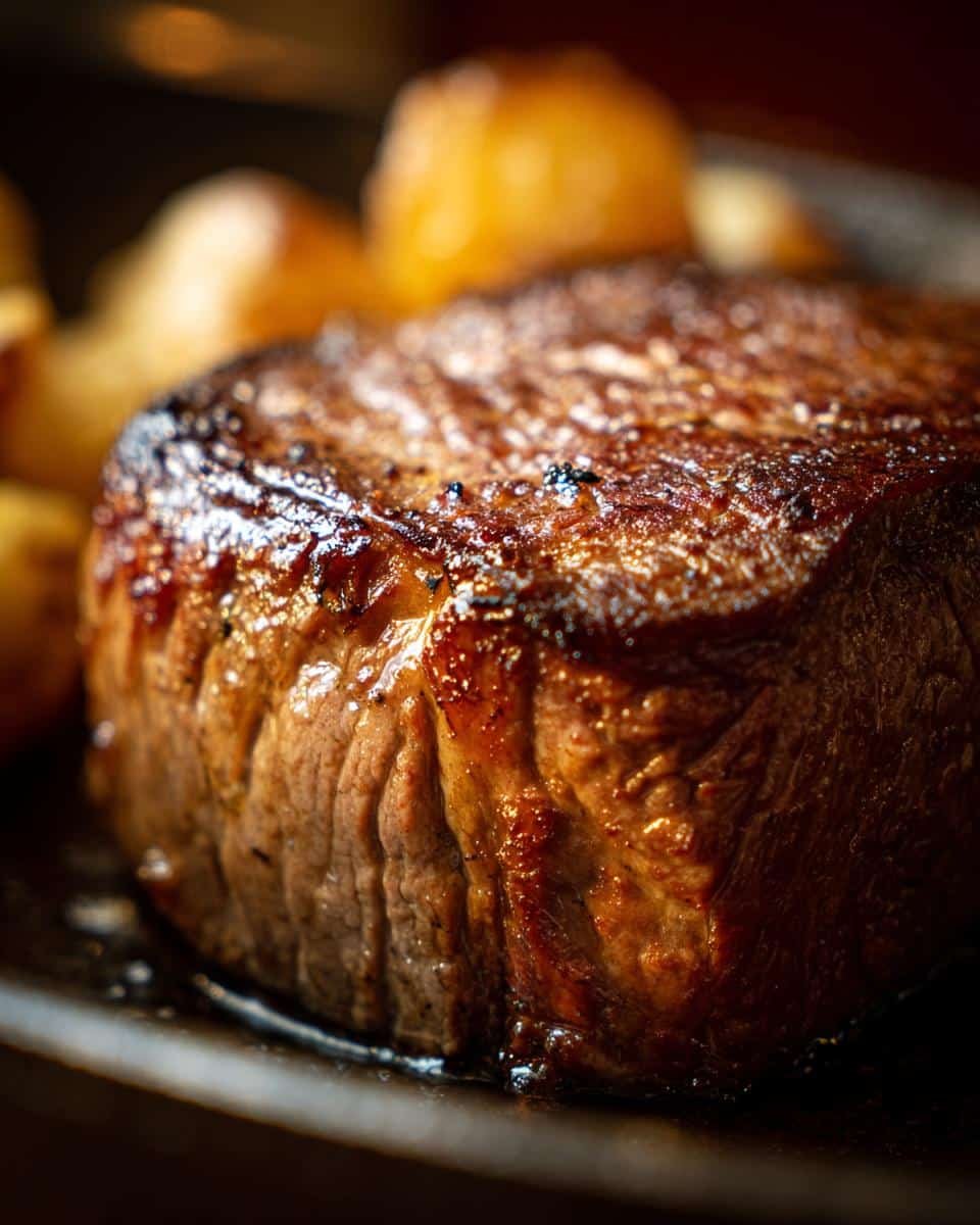 Delicious Slow Cooker Steak Cheddar Potato, Just 6 Steps 6 Close-up of Slow Cooker Steak Cheddar Potato showing juicy steak and potatoes.