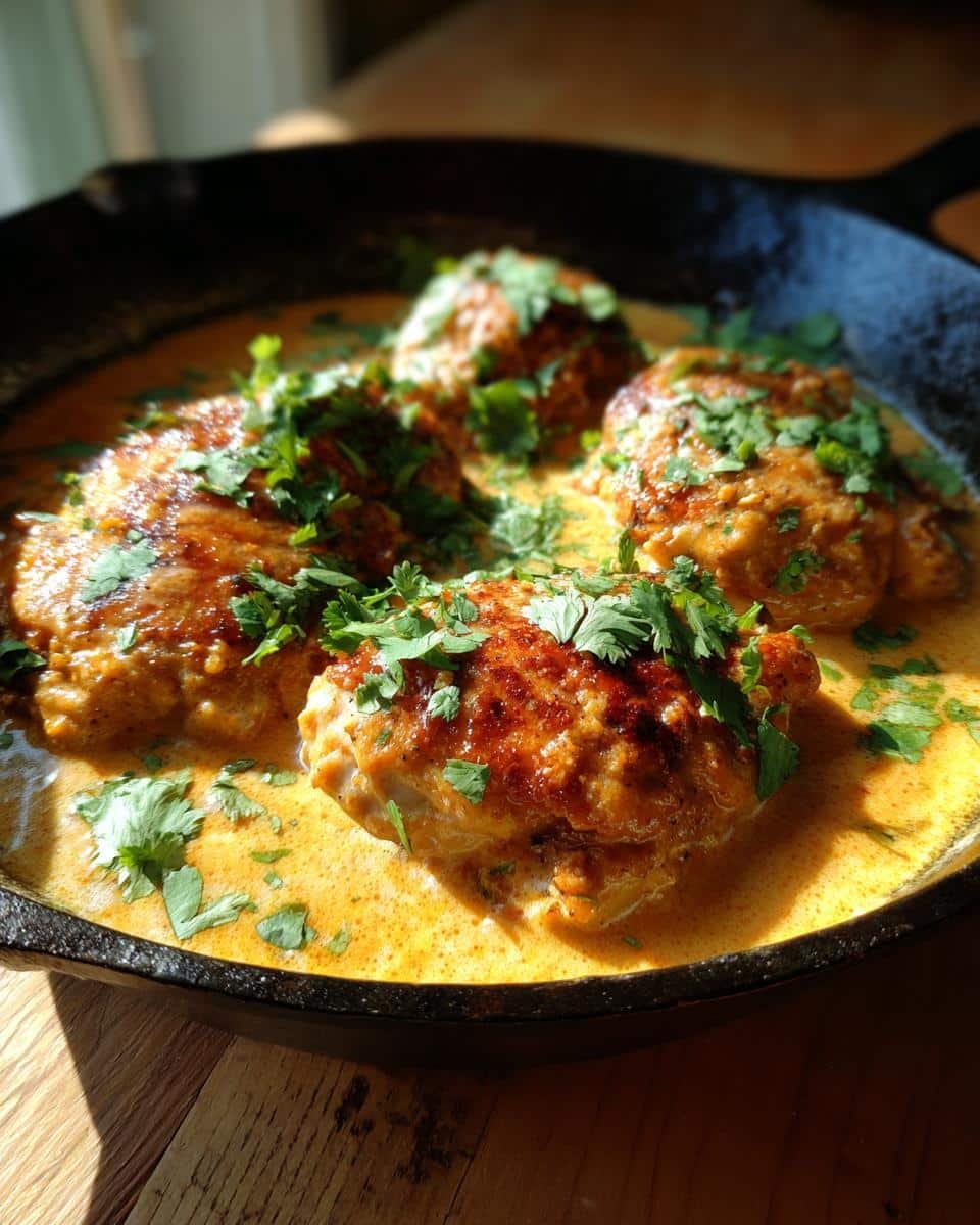 Delicious Texas Roadhouse Butter Chicken Skillet in 40 8 Close-up of Texas Roadhouse Butter Chicken Skillet with fresh parsley garnish.