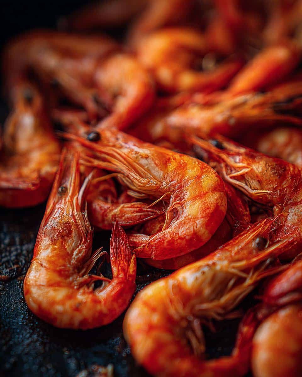 Easy Shrimp Orzo Recipe in Just 30 Minutes 7 Close-up of cooked shrimp, ready to be added to Shrimp Orzo. Shows the vibrant color and texture of the seafood.