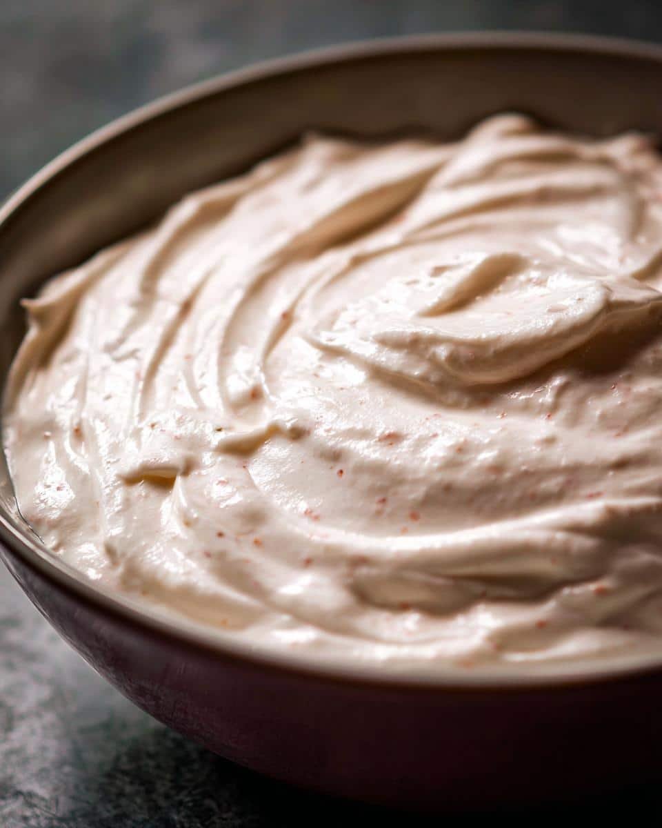 Irresistible Coleslaw Dressing Recipe in Just 5 Minutes 9 Close-up of creamy coleslaw dressing in a bowl, ready to be served.