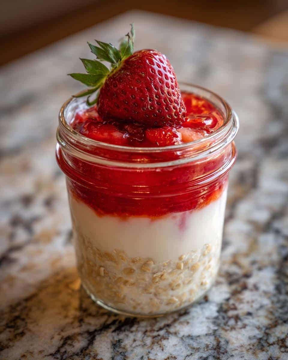 Devilish Jello Strawberry Cheesecake Overnight Oats in 5 6 jello strawberry cheesecake overnight oats - Other 1