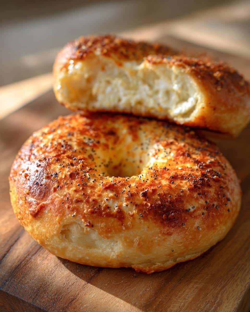 Devilish Creamy Blueberry Cheesecake Protein Bites 6 Image of a bagel, potentially representing a component or alternative to creamy blueberry cheesecake protein bites.