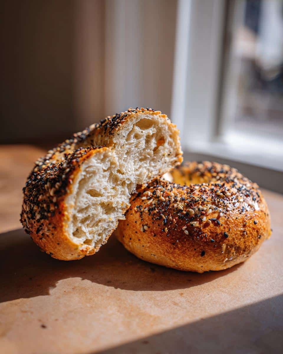 Premier Protein Shake Recipes: 3-Step Blissful Drink 6 Everything bagel cut in half, showing the inside texture. Could be used with premier protein shake recipes blueberry.