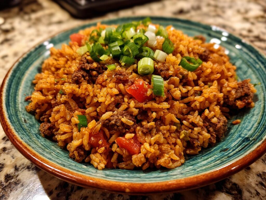 This is not blueberry protein muffins low carb. It's a plate of rice with meat and green onions.