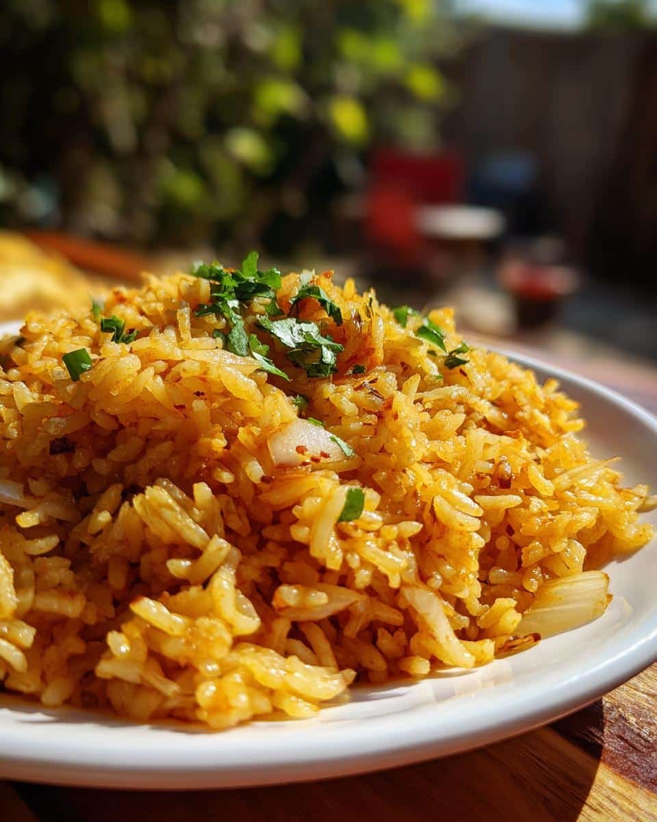 Delicious Protein Blueberry Breakfast Bake in Just 30 9 A plate of savory rice dish with herbs. Not related to protein blueberry breakfast bake.